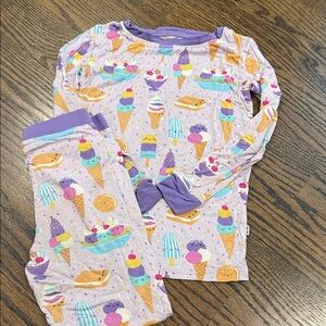 Little Sleepies Ice Cream Cone Pajama Set - Purple and Multicolor